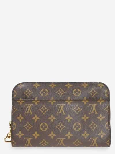 Pre-owned Louis Vuitton Eco-friendly Fabric Clutch Bag In Brown