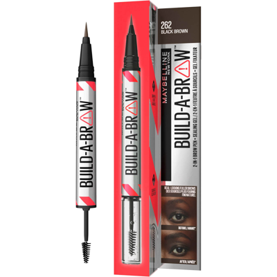 Maybelline New York Build-a-brow 2 Easy Steps Eye Brow Pencil And Gel (various Shades) - Black Brown