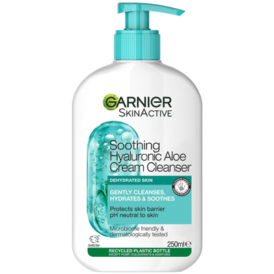 Garnier Skin Active Hyaluronic Aloe Soothing Cream Cleanser 250ml In White