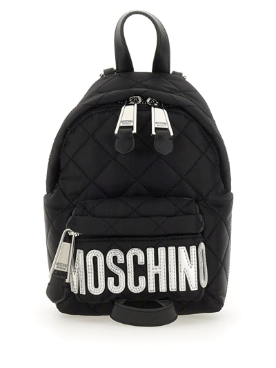 MOSCHINO MOSCHINO QUILTED BACKPACK WITH LOGO