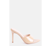 London Rag Yule Ball Patent Pu High Heel Sandals In Latte