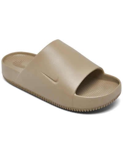 Nike Men's Calm Slide Sandals From Finish Line In Khaki