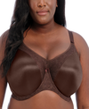Goddess Yvette Full Figure Molded Underwire Bra In Chocolate