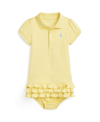 Polo Ralph Lauren Baby Girls Soft Cotton Polo Dress In Yellow