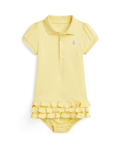 Polo Ralph Lauren Baby Girls Soft Cotton Polo Dress In Wickett Yellow