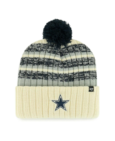 47 Brand Men's ' Cream Dallas Cowboys Tavern Cuffed Knit Hat With Pom