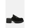 London Rag Prosper Velvet Slip On Loafers In Black