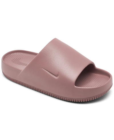 Nike Women's Calm Slide Sandals From Finish Line In Smokey Mauve