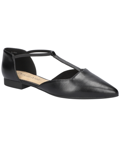 Bella Vita Women's Darby T-strap Flats In Black- Manmade