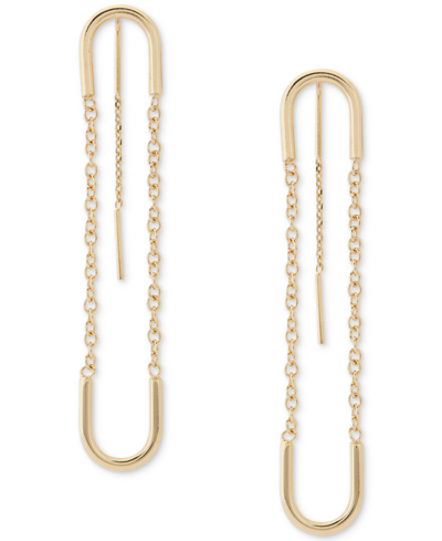 Lucky Brand Modern Stud Chain Earrings In Gold