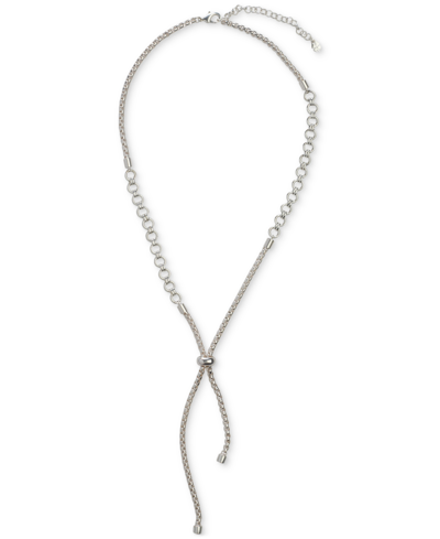 Lucky Brand Silver-tone Chain Lariat Necklace, 20" + 3" Extender