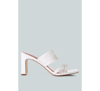 London Rag Follow Me Mid Block Heel Sandals In Ecru
