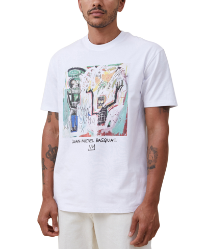 Cotton On Men's Basquiat Loose Fit T-shirt In White,baptism