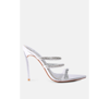 London Rag Tickle Me High Heeled Toe Ring Sandals In Silver