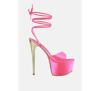 London Rag Passion Fruit Dramatic Platform Lace-up Heel Sandals In Pink