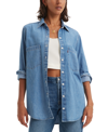 Levi's Womens Going Steady Tipped Teodora Western Long-sleeve Denim Shirt Xs In Blue
