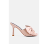 London Rag Wonderbuz High Heeled Bow Slider Sandals In Latte