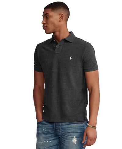 Polo Ralph Lauren Icon Logo Slim Fit Pique Polo In Polo Black