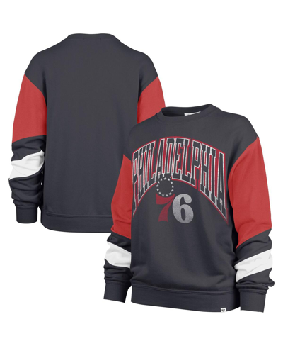 47 Brand Women's ' Gray Philadelphia 76ers 2023/24 City Edition Nova Crew Sweatshirt