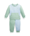 POLO RALPH LAUREN BABY BOYS FLEECE SWEATSHIRT AND JOGGER PANT SET