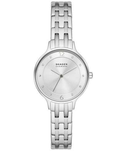 Skagen Women's Anita Lille Three Hand Silver-tone Stainless Steel Watch 30mm