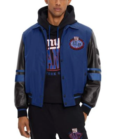 Hugo Boss Boss X Nfl Water-repellent Bomber Jacket With Collaborative Branding In Giants