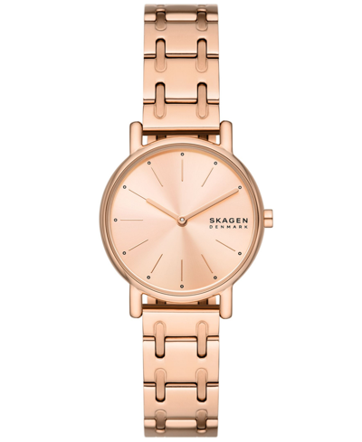 Skagen Women's Signatur Lille Two Hand Rose Gold-tone Stainless Steel Watch 30mm