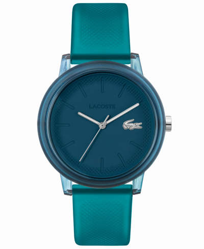 Lacoste Unisex L.12.12 Quartz Blue Semi-transparent Silicone Strap Watch 42mm