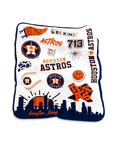 Logo Brands Houston Astros 50'' X 60'' Native Raschel Plush Throw Blanket In Multi