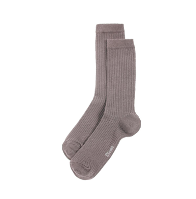 Stems Eco-conscious Cashmere Crew Socks In Gris