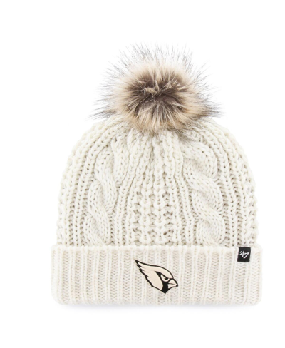 47 Brand Women's ' Cream Arizona Cardinals Meeko Cuffed Knit Hat With Pom