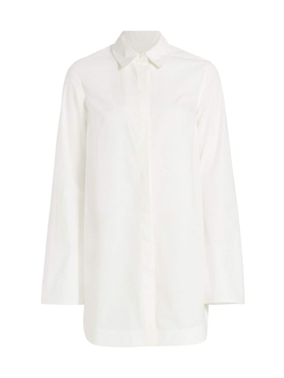 Loulou Studio Eknath Organic Cotton Poplin Dress In White