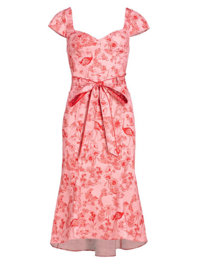 Marchesa Rosa Daylily Dress In Pink