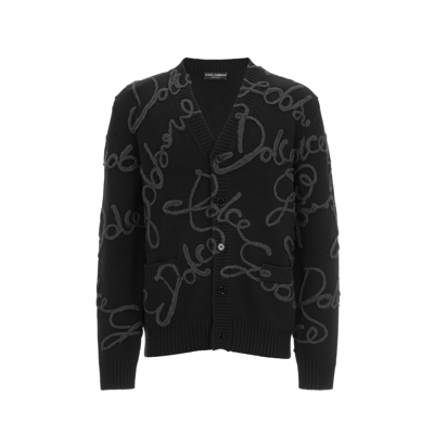 Dolce & Gabbana Embroidered Cardigan In Black