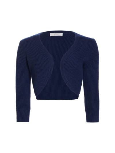 Michael Kors Cashmere Cropped Shrug In Navy