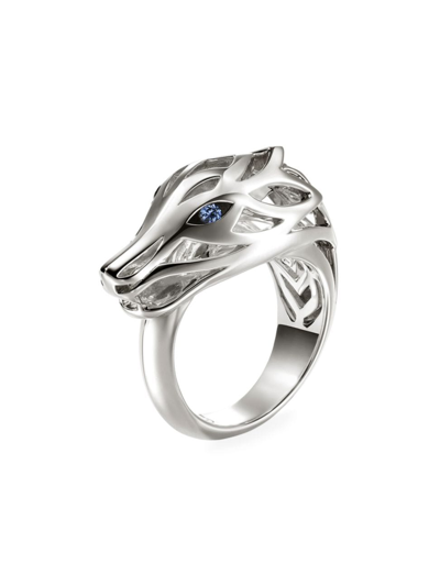John Hardy Women's Naga Dragon Sterling Silver & Blue Sapphire Ring