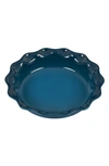 Le Creuset Heritage 9-inch Stoneware Pie Dish In Blue