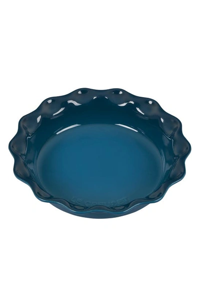 Le Creuset Heritage 9-inch Stoneware Pie Dish In Deep Teal