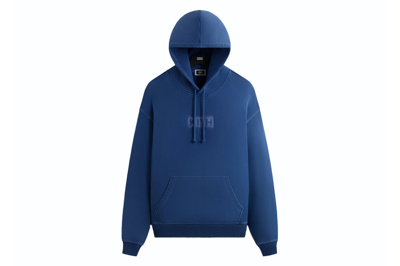 Pre-owned Kith Stitch Classic Logo Nelson Hoodie Cyanotope