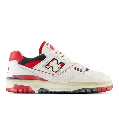 New Balance Unisex 550 In White/red/black