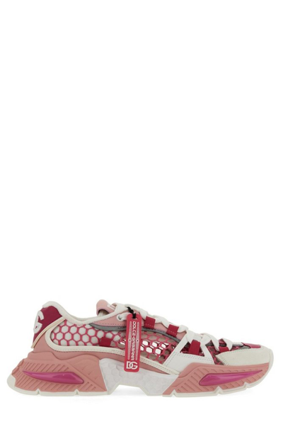Dolce & Gabbana Airmaster Logo Tag Chunky Mesh Trainers In Multi
