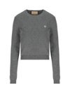 Gucci Knit Crew-neck Sweater In Gray