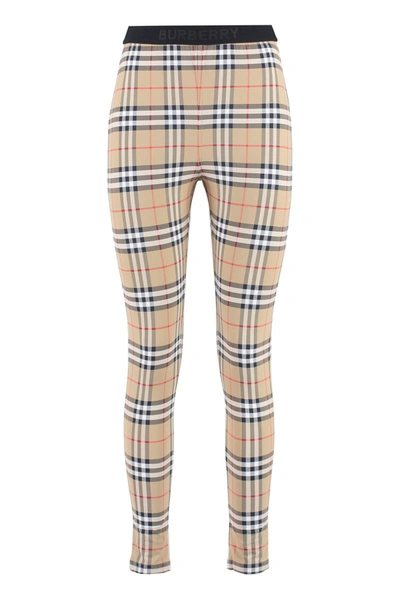 Burberry Printed Leggings In Beige