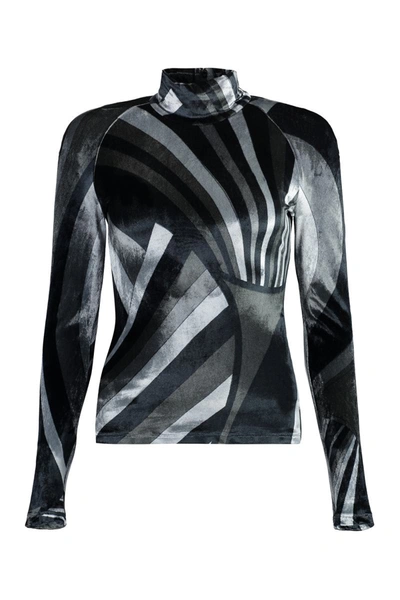 Pucci Printed Long-sleeve Top In Multicolor