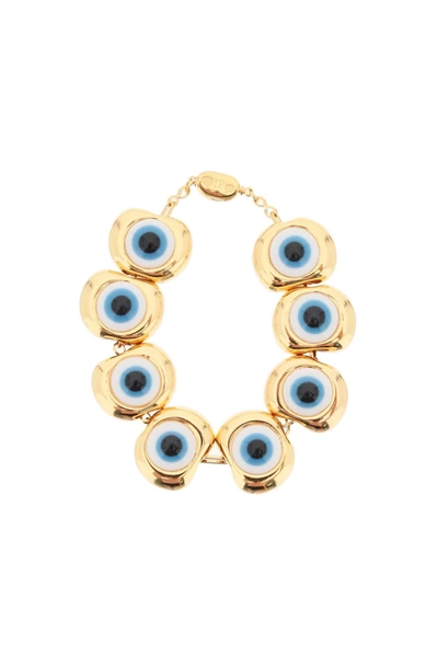 Timeless Pearly Bracelet With Eyes In Gold
