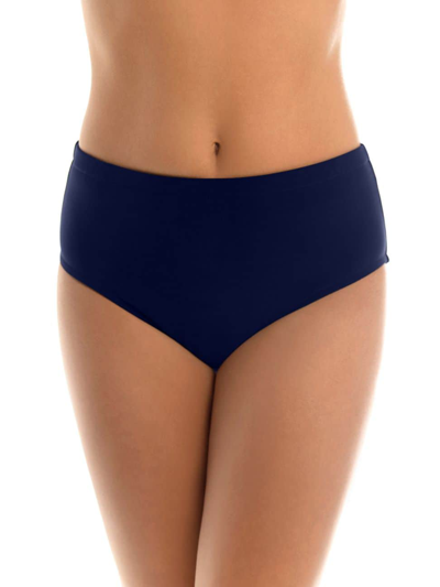 Magicsuit Women's Mid-rise Jersey Bikini Bottom In Navy Blue