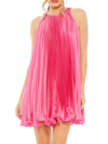 Mac Duggal Women's Pleated Ruffled Minidress In Candy Pink