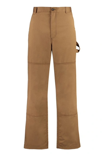Dolce & Gabbana Stretch Cotton Trousers In Brown