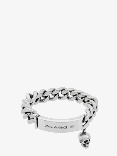 Alexander Mcqueen Identity Chain Bracelet In Silver
