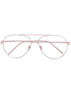 Linda Farrow Gallery Aviator Glasses - Metallic